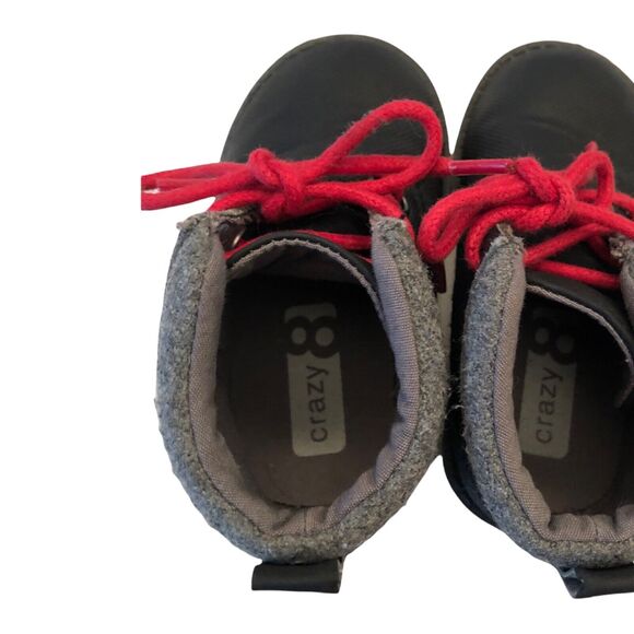 Crazy 8 Toddler Shoes Boy Size 5 Black Ankle Boots - Picture 9 of 11